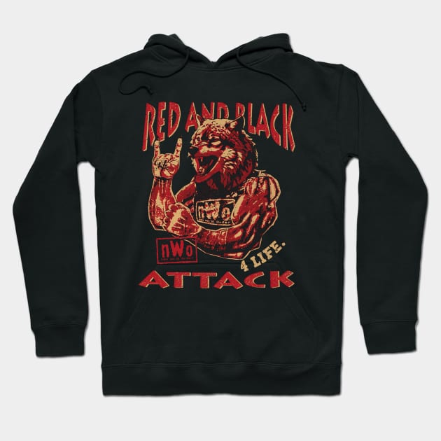 nWo Red And Black Attack Hoodie by MunMun_Design